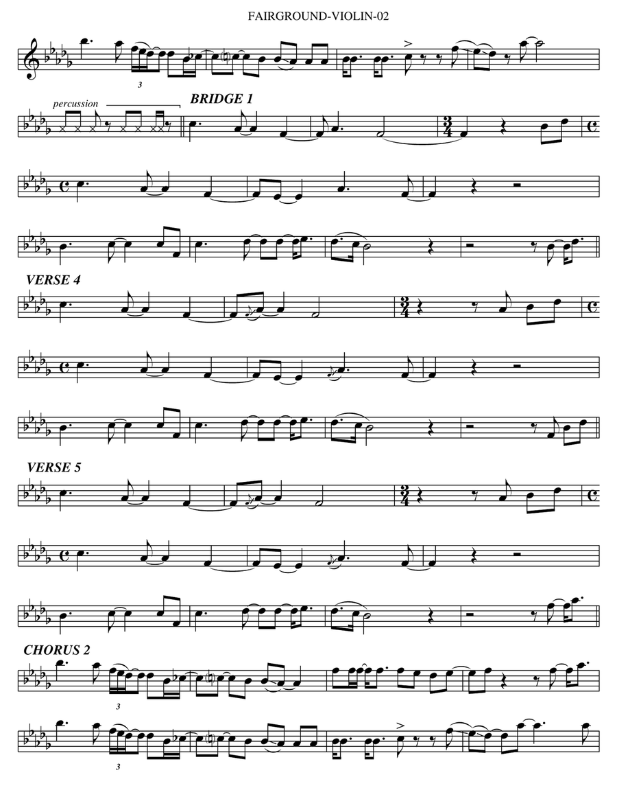 Fairground Fairground Violin Solo scores gallery preview page 2