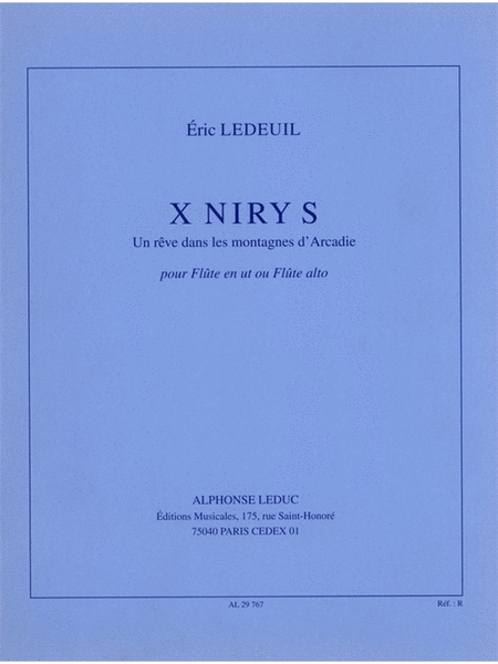 Ledeuil Eric X Niry S Flute In C Or Alto Flute Book