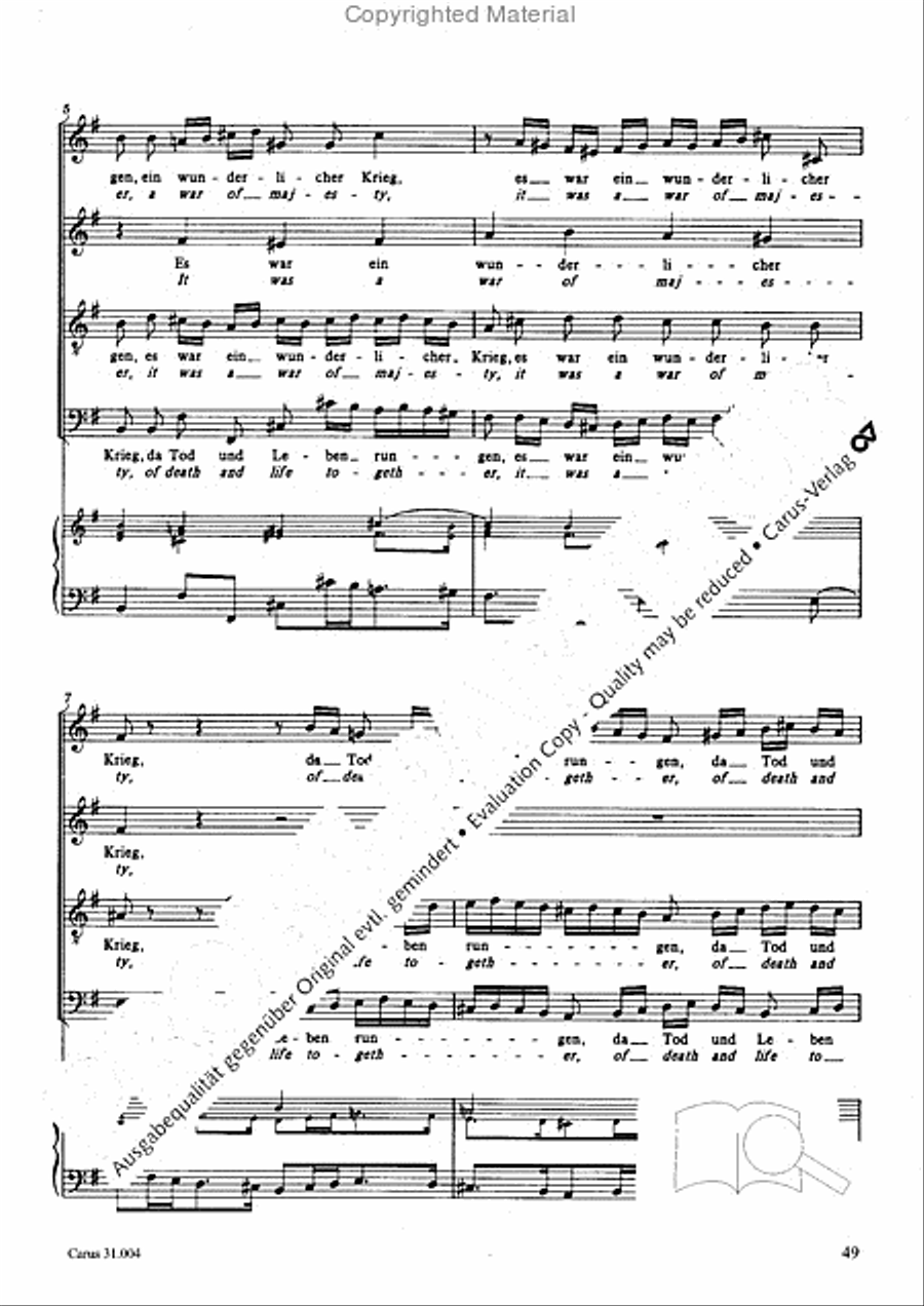 Christ lay in death's cold prison (Christ lag in Todesbanden) 4-Part scores gallery preview page 47