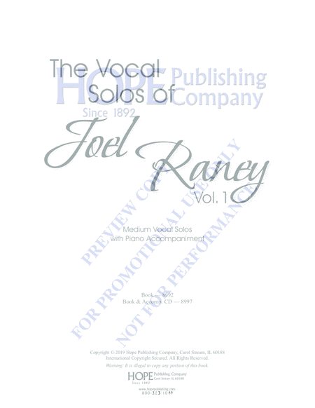 The Vocal Solos of Joel Raney, Vol. 1