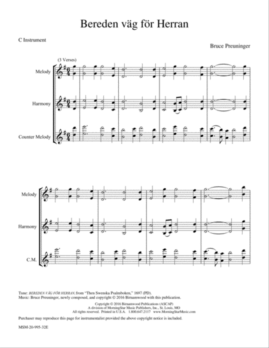 Bereden vÃ¤g fÃ¶r Herran Piano and Keyboard scores gallery preview page 2