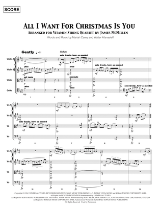 All I Want For Christmas Is You - Full Score