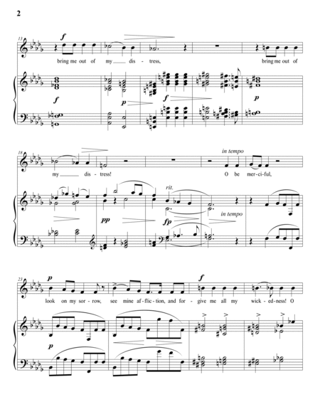 DVORÁK: Turn Thee to me, Op. 99 no. 8 (transposed to B-flat minor)