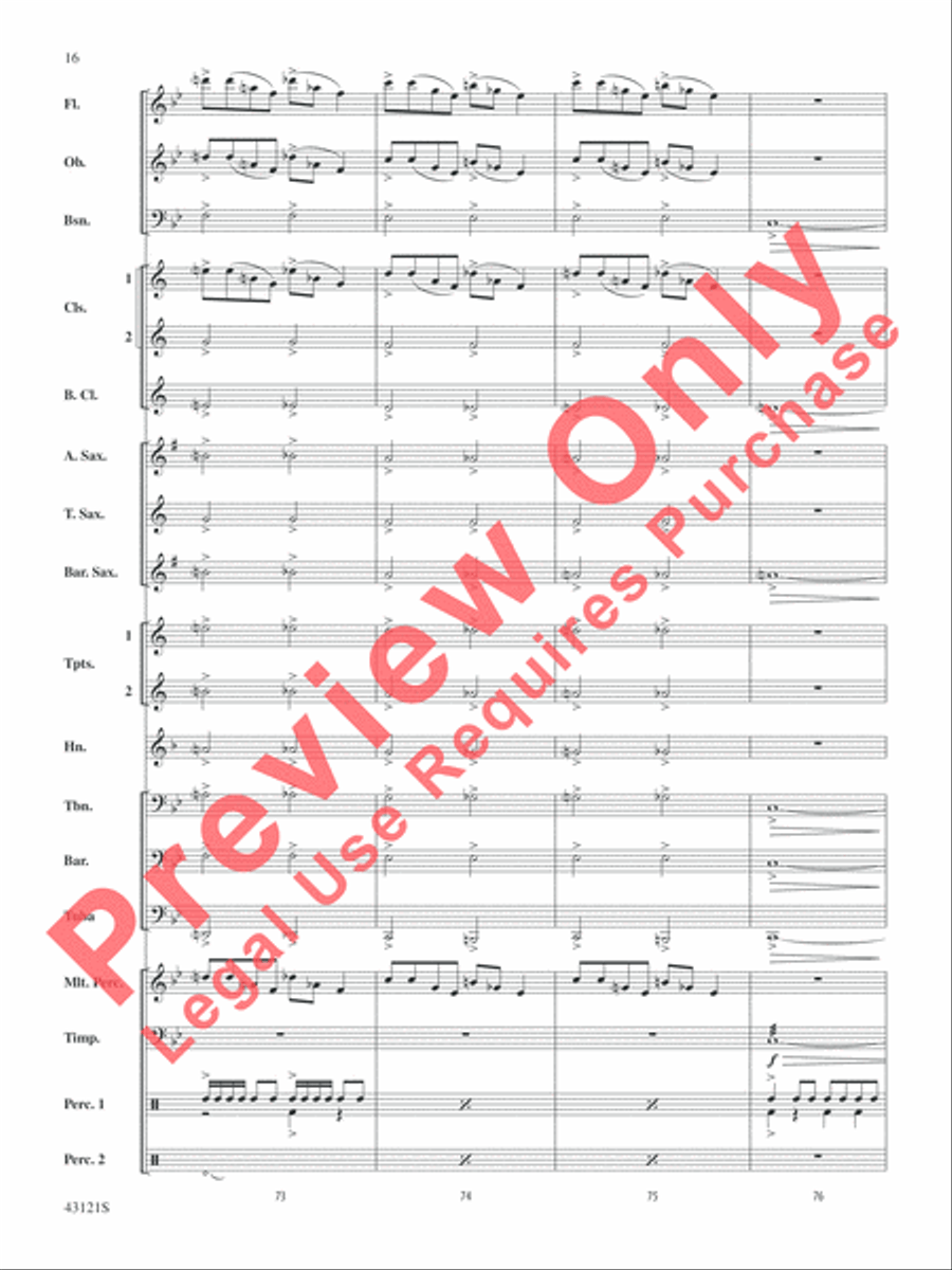 Godzilla, Selections from Concert Band scores gallery preview page 17