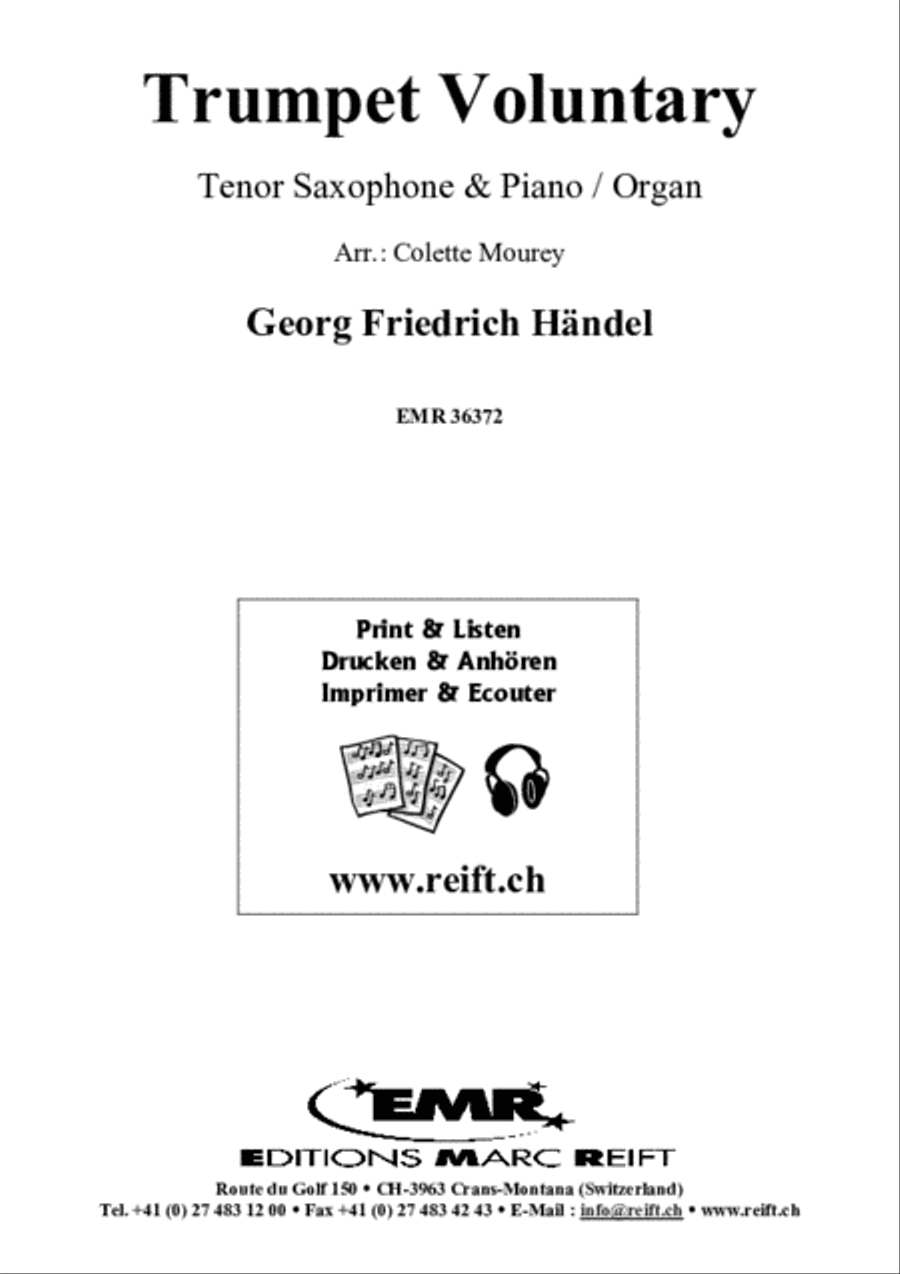 Trumpet Voluntary Tenor Saxophone scores gallery preview page 2