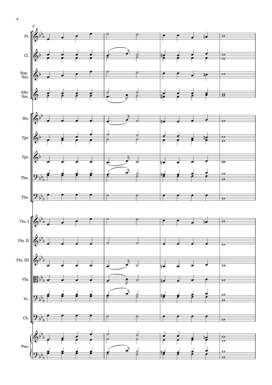 Onward, Christian Soldiers - for Beginner Orchestra. Chamber Music scores gallery preview page 2