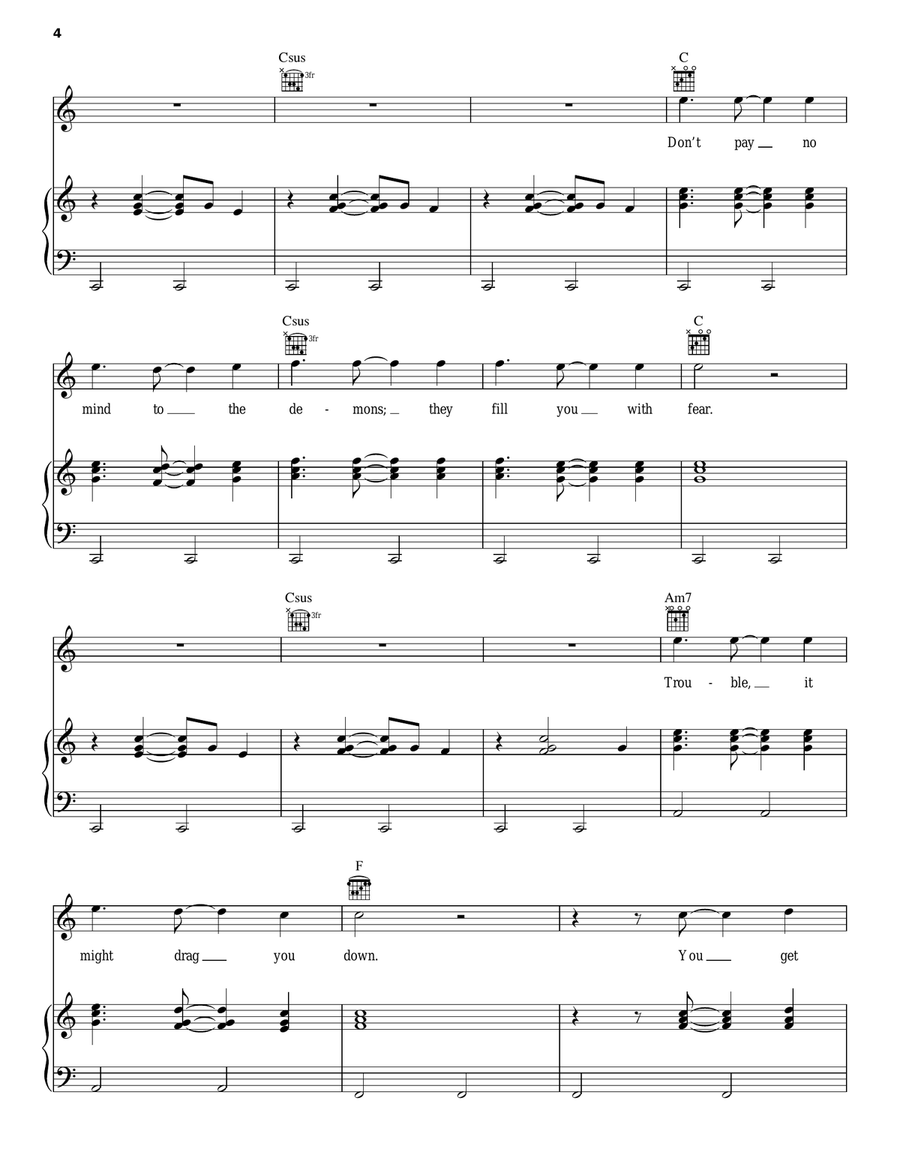 Home Piano, Vocal, Guitar scores gallery preview page 4