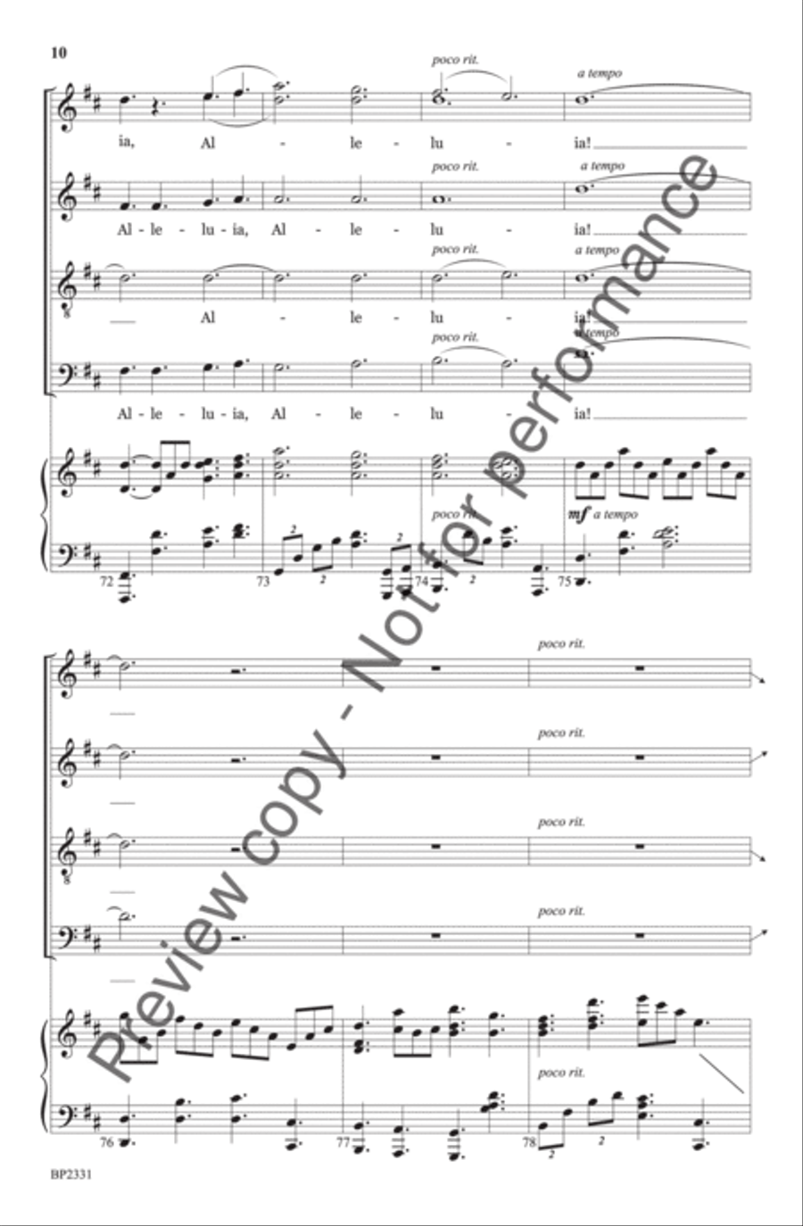 Resurrection Hymn (See What A Morning) 4-Part scores gallery preview page 11
