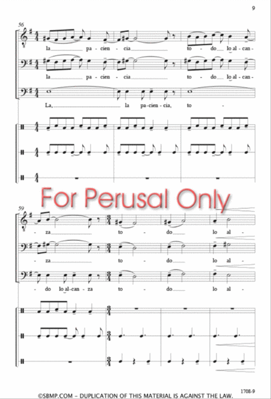 Nada Te Turbe - TBB 3-Part scores gallery preview page 8