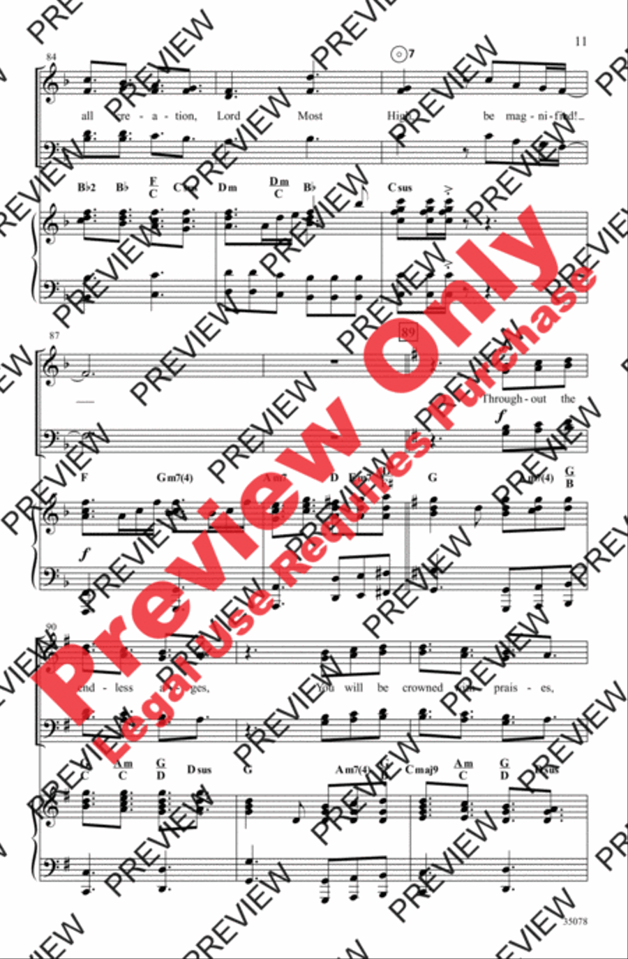 Lord Most High 4-Part scores gallery preview page 11
