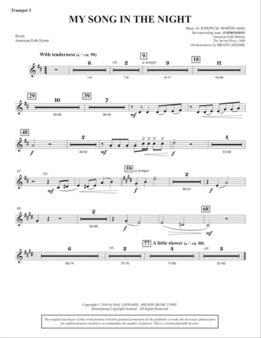 Sacred Places - Bb Trumpet 3 Choir scores gallery preview page 4