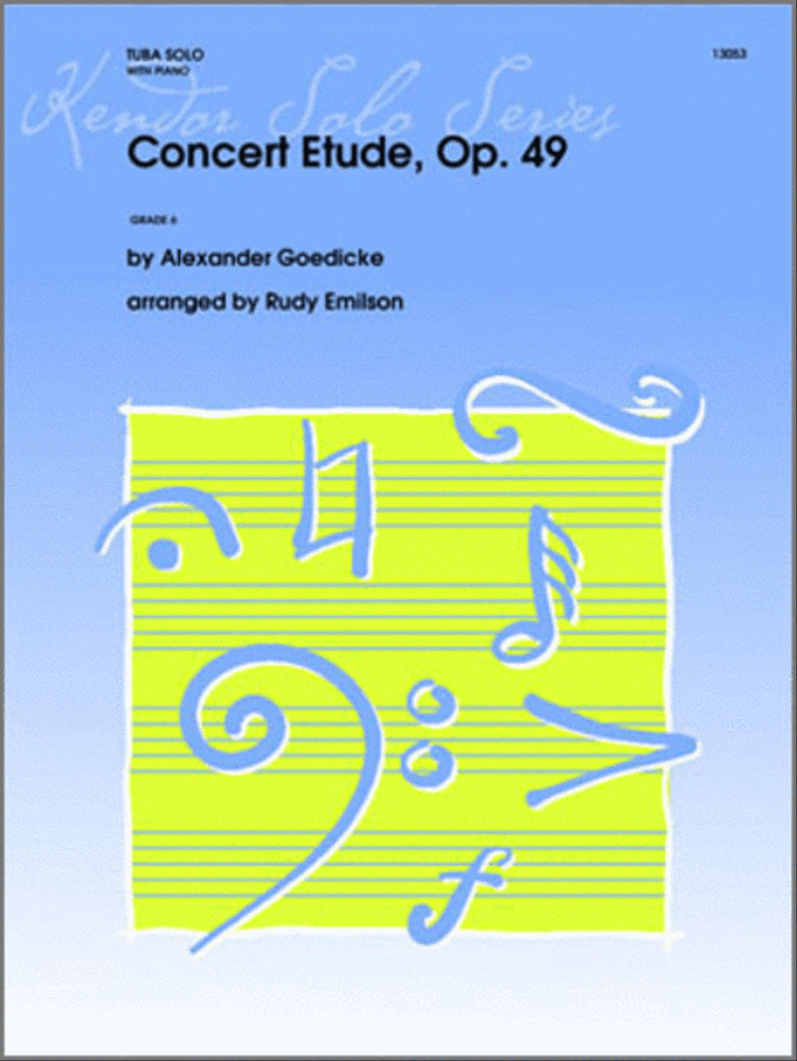 Concert Etude, Op. 49 Tuba scores gallery preview page 1