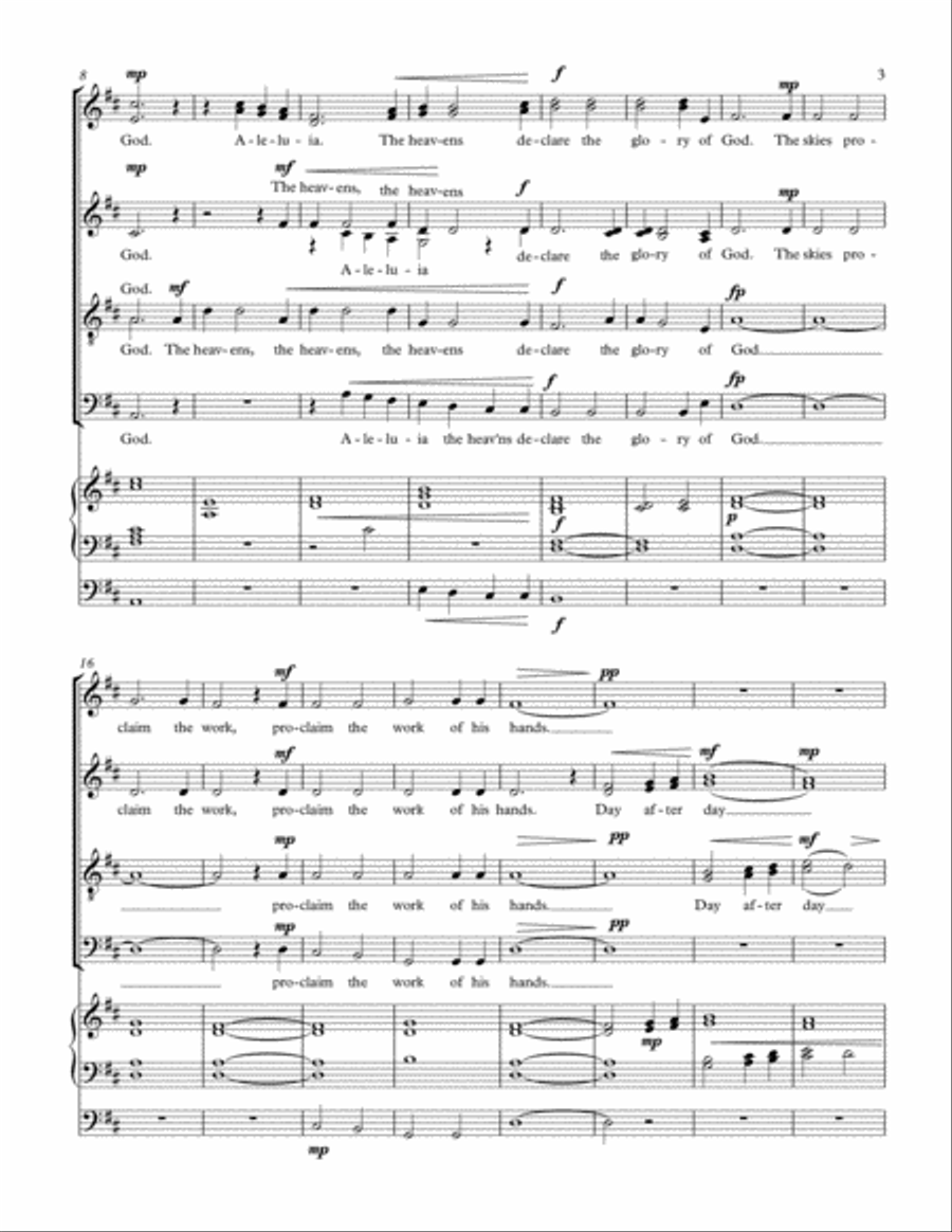 Psalm 19 4-Part scores gallery preview page 3