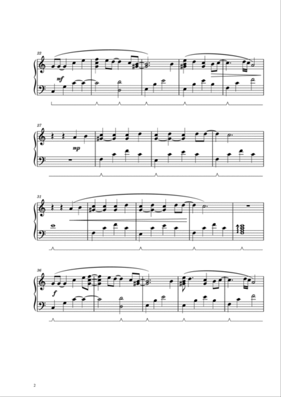 Space Oddity Easy Piano scores gallery preview page 3