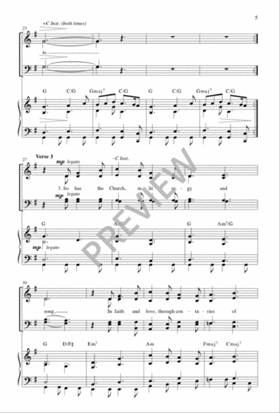 When, in Our Music, God Is Glorified 4-Part scores gallery preview page 6