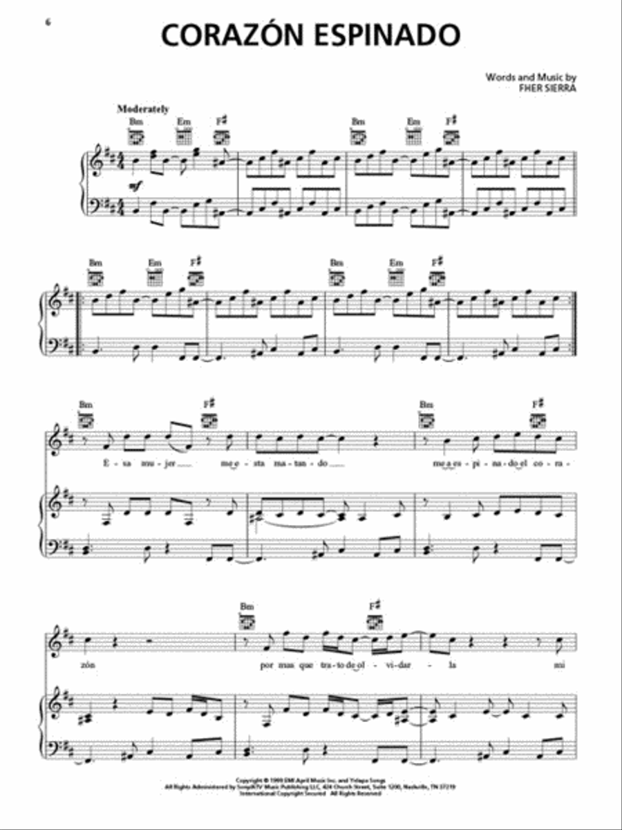 Best of Santana Piano, Vocal, Guitar scores gallery preview page 4