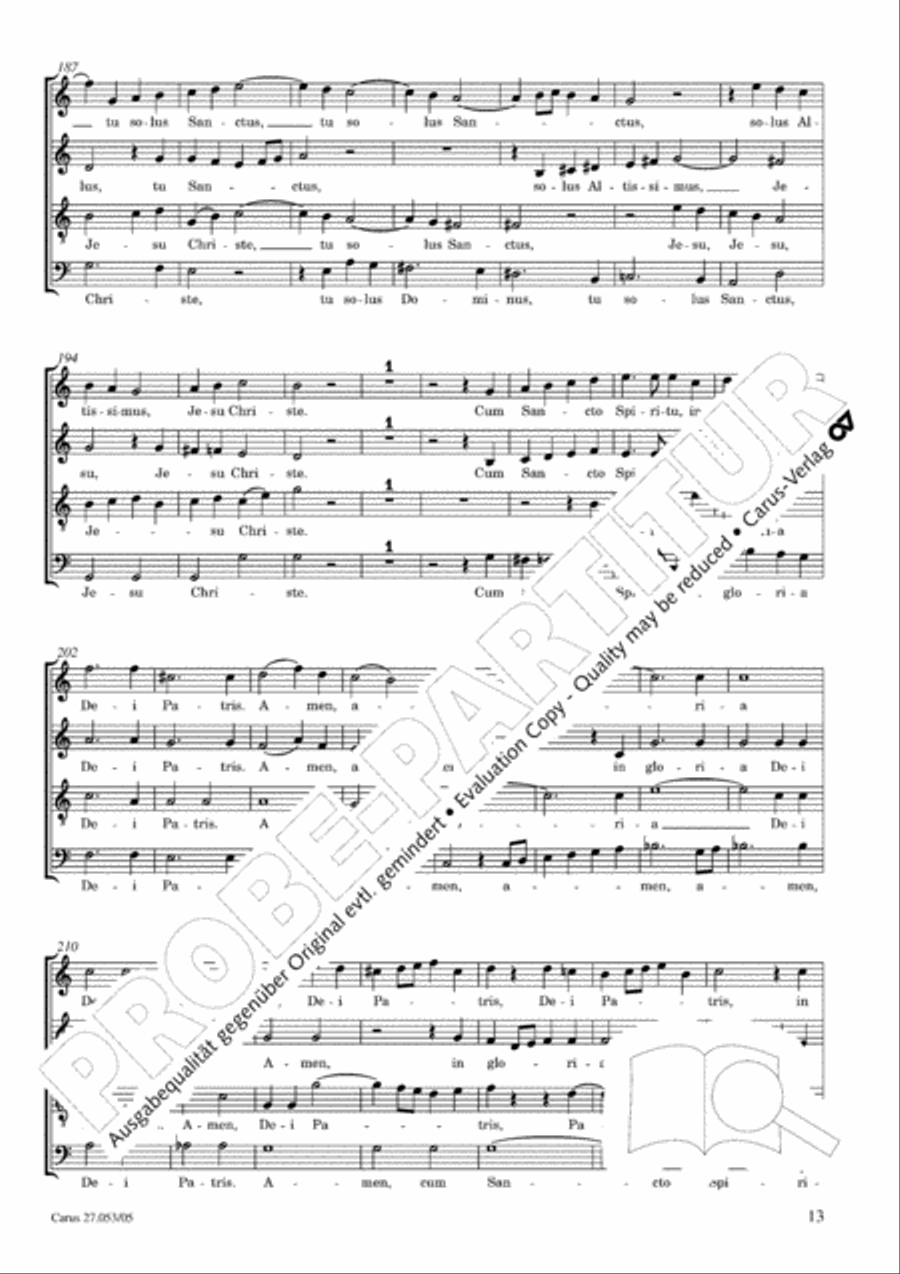 Creation Mass in A-major after Joseph Haydn (Schopfungsmesse in A nach Joseph Haydn) 4-Part scores gallery preview page 14