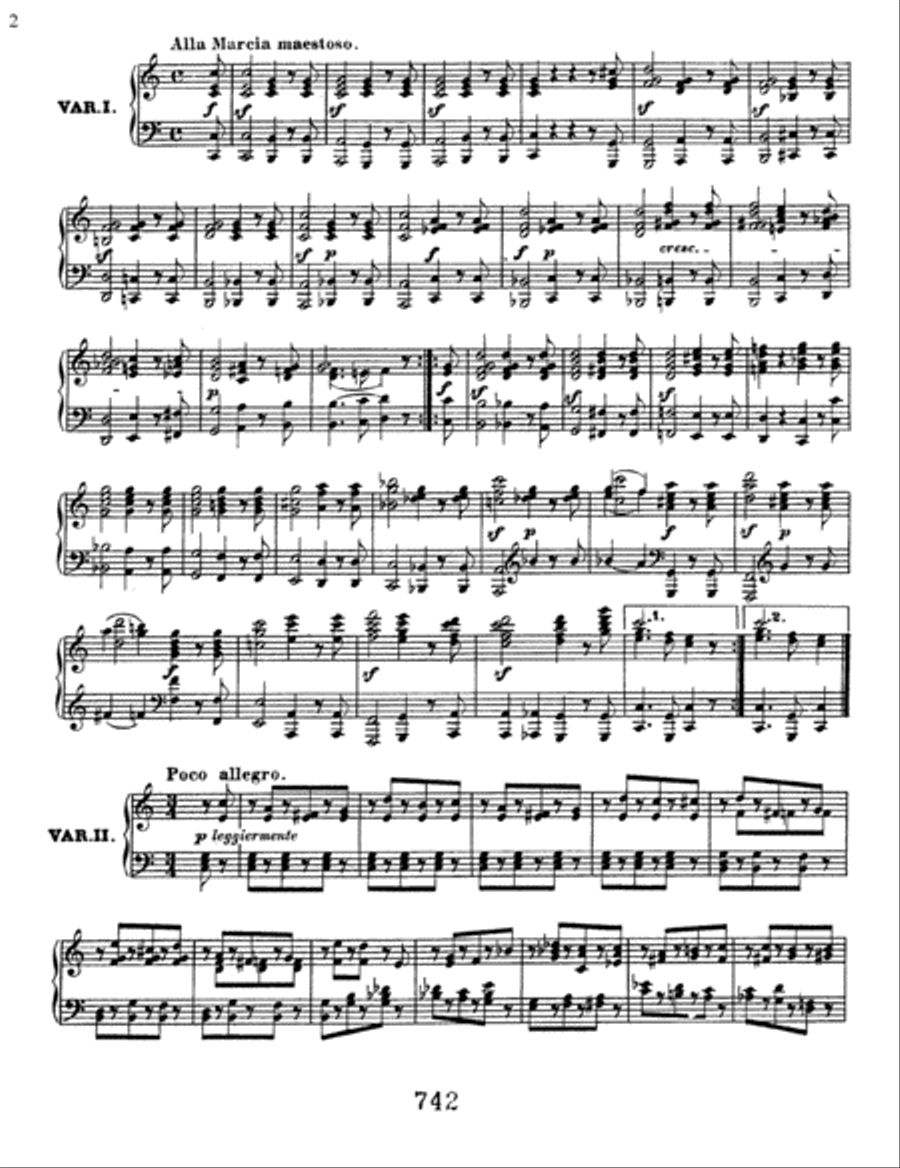 Variations (33) On A Waltz By Diabelli, Op. 120 Piano Solo scores gallery preview page 2