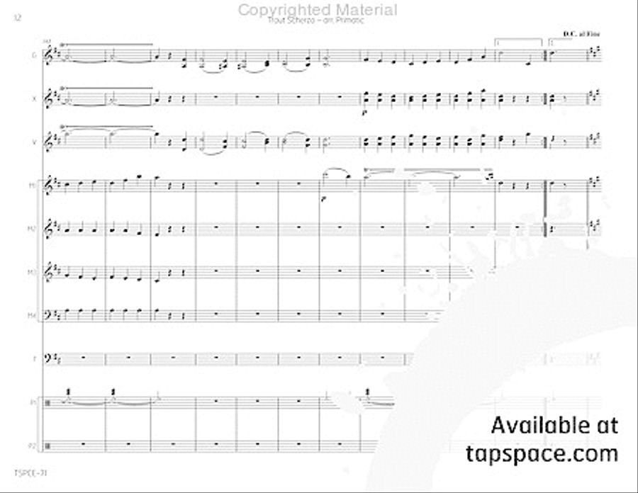 Trout Scherzo Percussion Ensemble scores gallery preview page 15