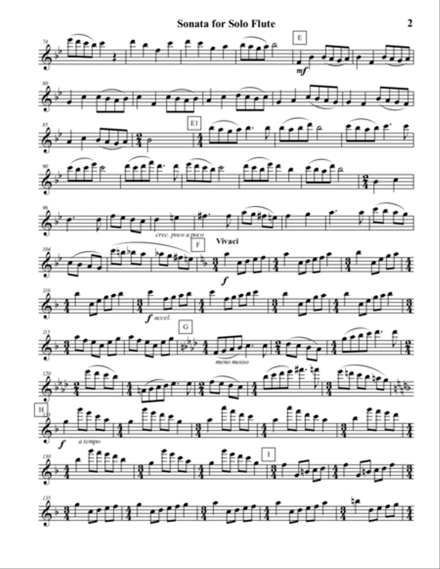 Sonata Op. 26 for Solo Flute Flute Solo scores gallery preview page 3