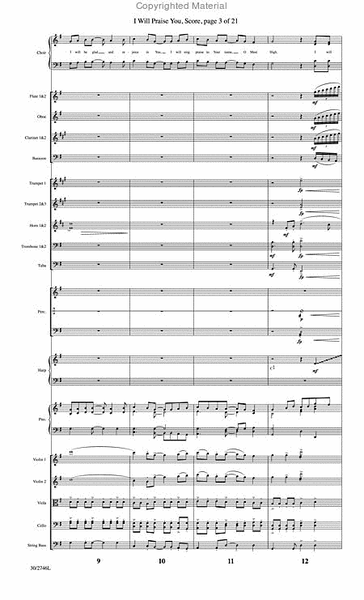 I Will Praise You - Orchestral Score and CD with Printable Parts