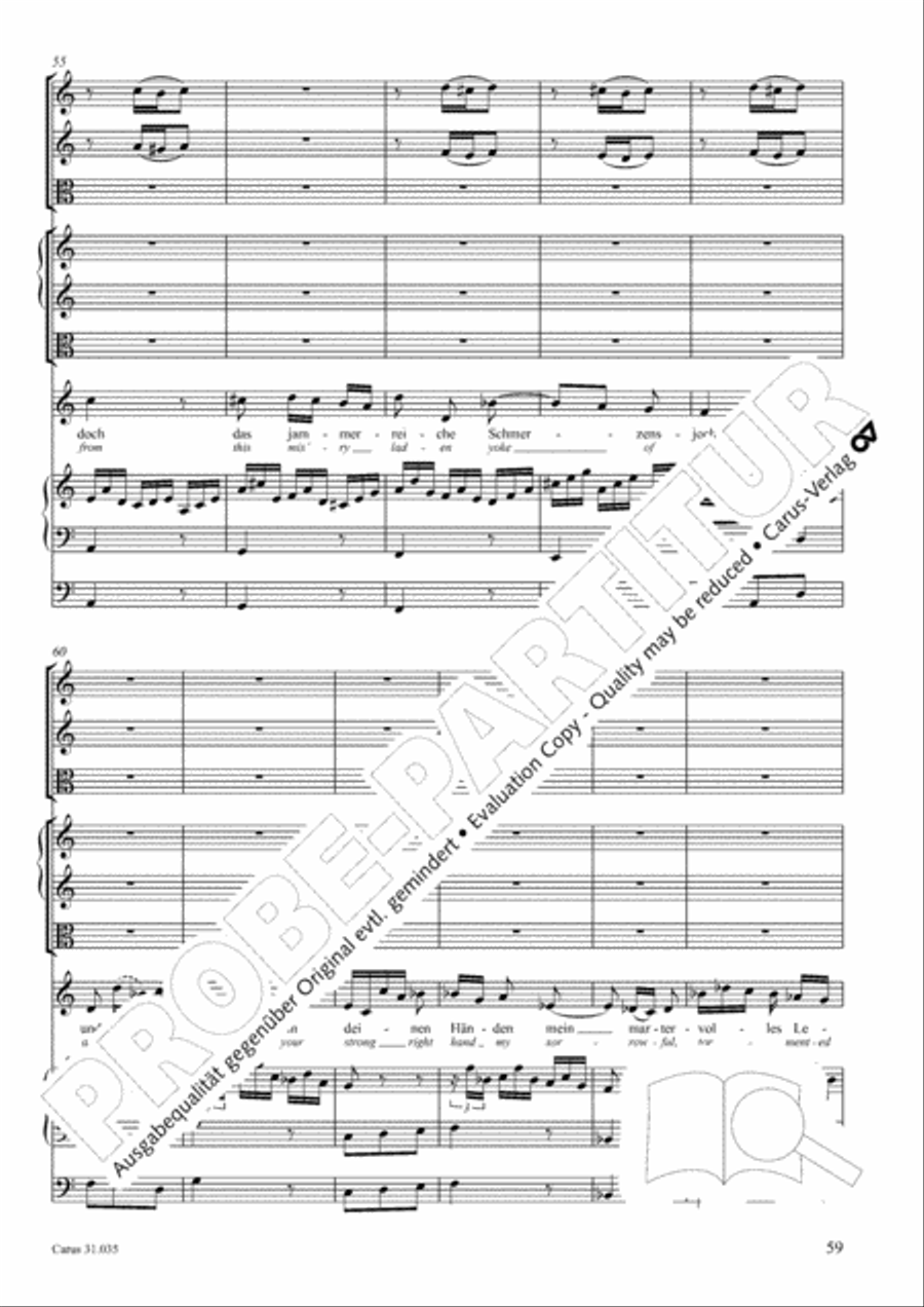 Soul and spirit are astounded (Geist und Seele wird verwirret) English Horn scores gallery preview page 60