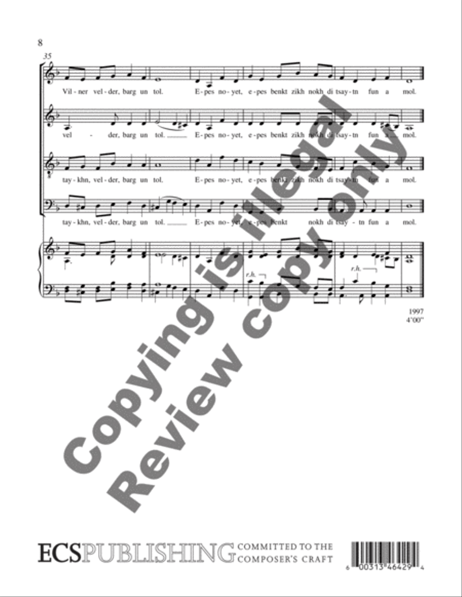 Vilne 4-Part scores gallery preview page 5