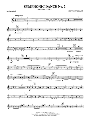 Symphonic Dance No. 2: 1st F Horn