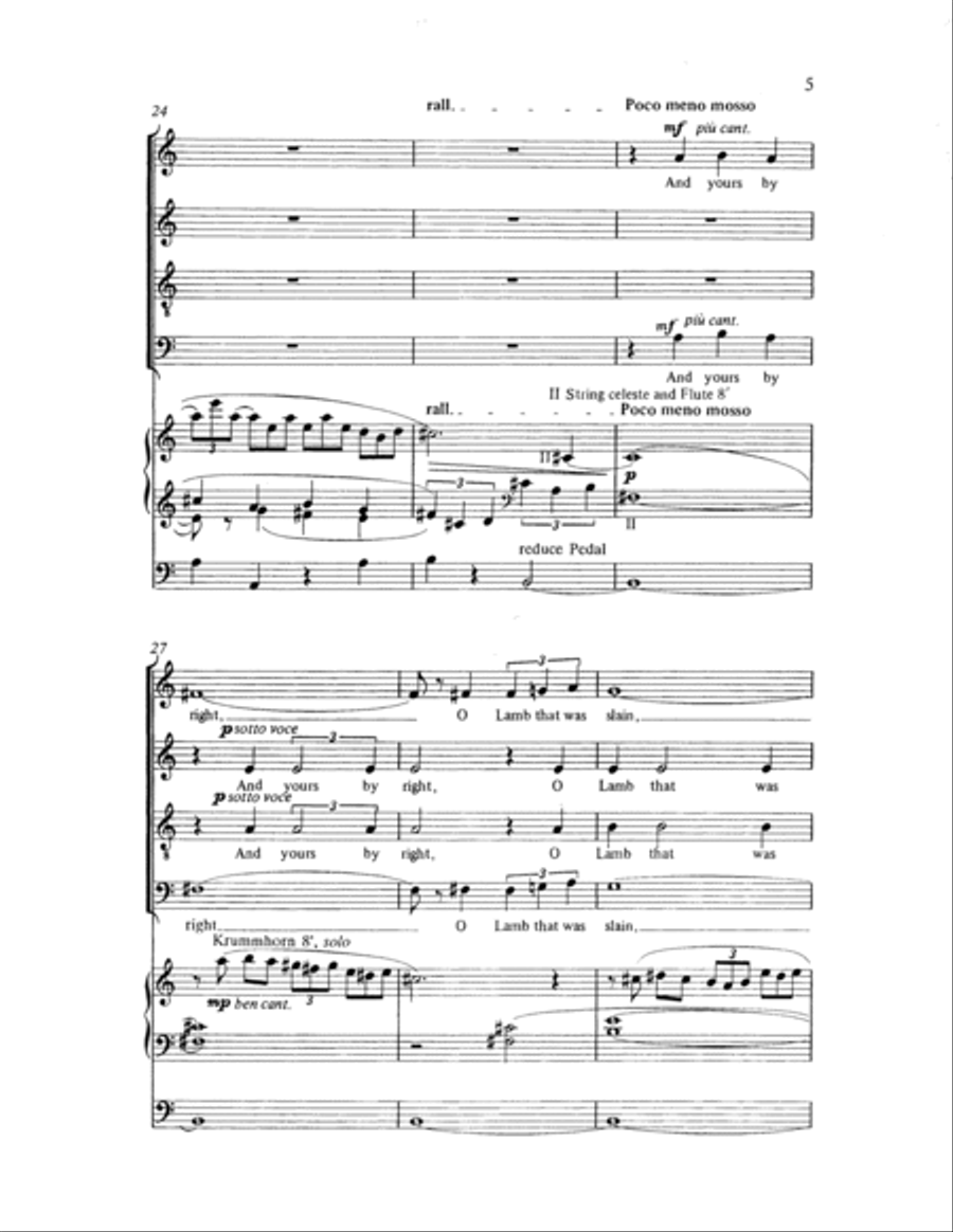 A Song to the Lamb 4-Part scores gallery preview page 14