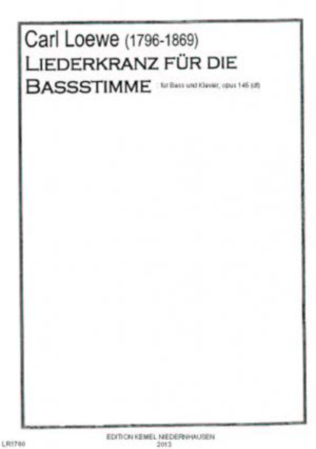 Liederkranz fur die Bassstimme : fur Bass und Klavier, opus 145