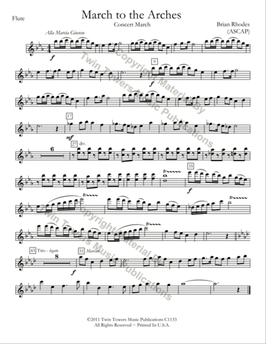 March to the Arches March to the Arches Concert Band scores gallery preview page 15