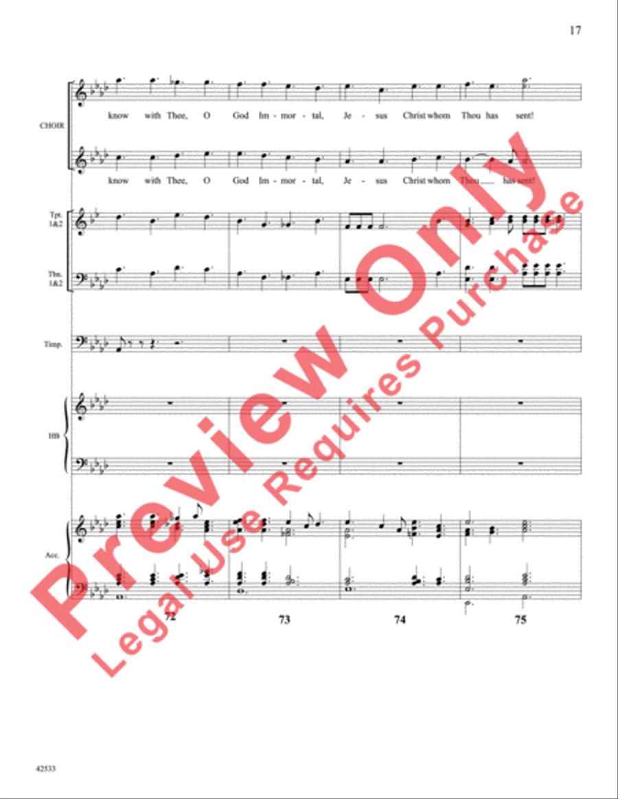Fanfare and Canticle for Easter Day Choir scores gallery preview page 18