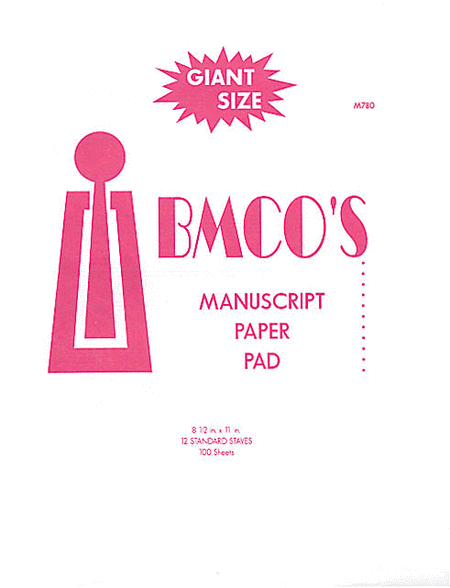 BMCO 12-Stave Manuscript Pad