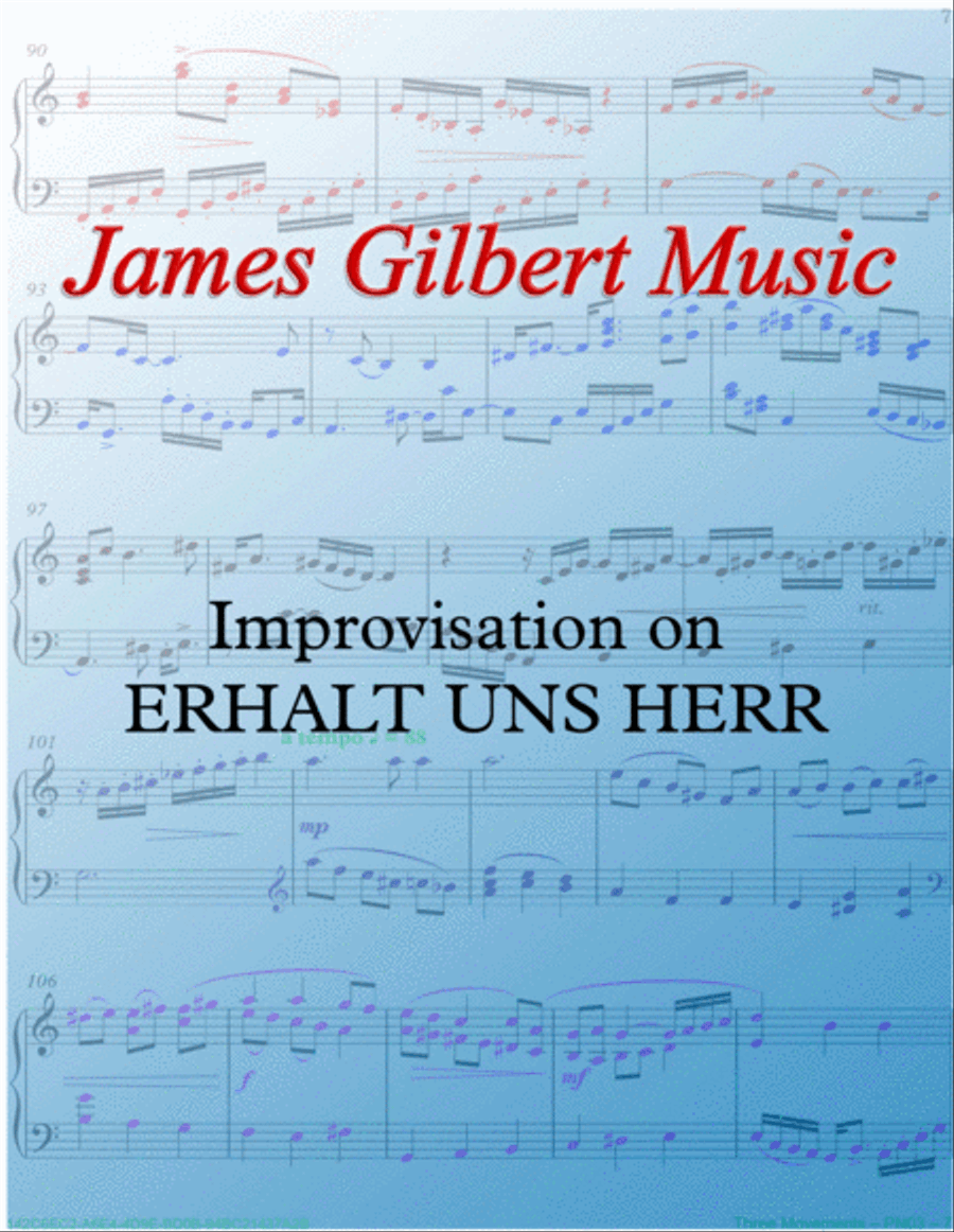 Improvisation on ERHALT UNS HERR (Descent) Organ Solo scores gallery preview page 1