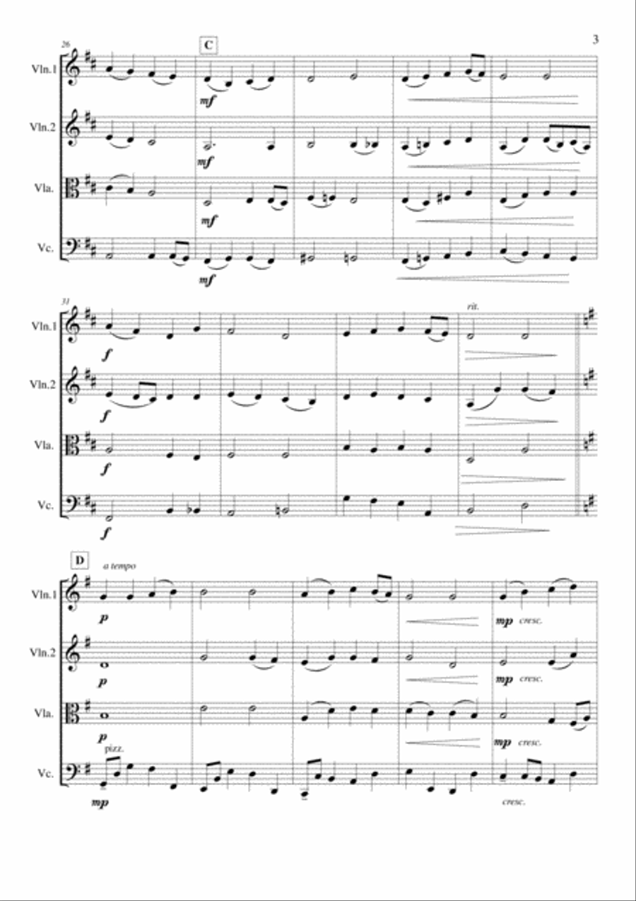 Dóchas linn Naomh Pádraig String Quartet scores gallery preview page 3