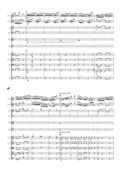 Tracoline, Op.6, for 2 Piccolos and Orchestra (arr.), Score and Parts