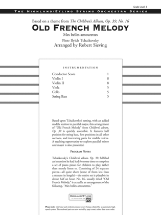 Book cover for Old French Melody: Score