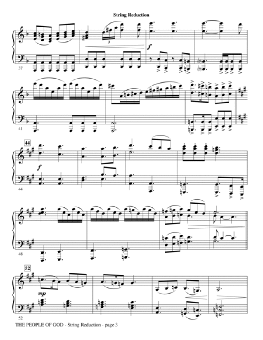The People Of God - Keyboard String Reduction Choir scores gallery preview page 3