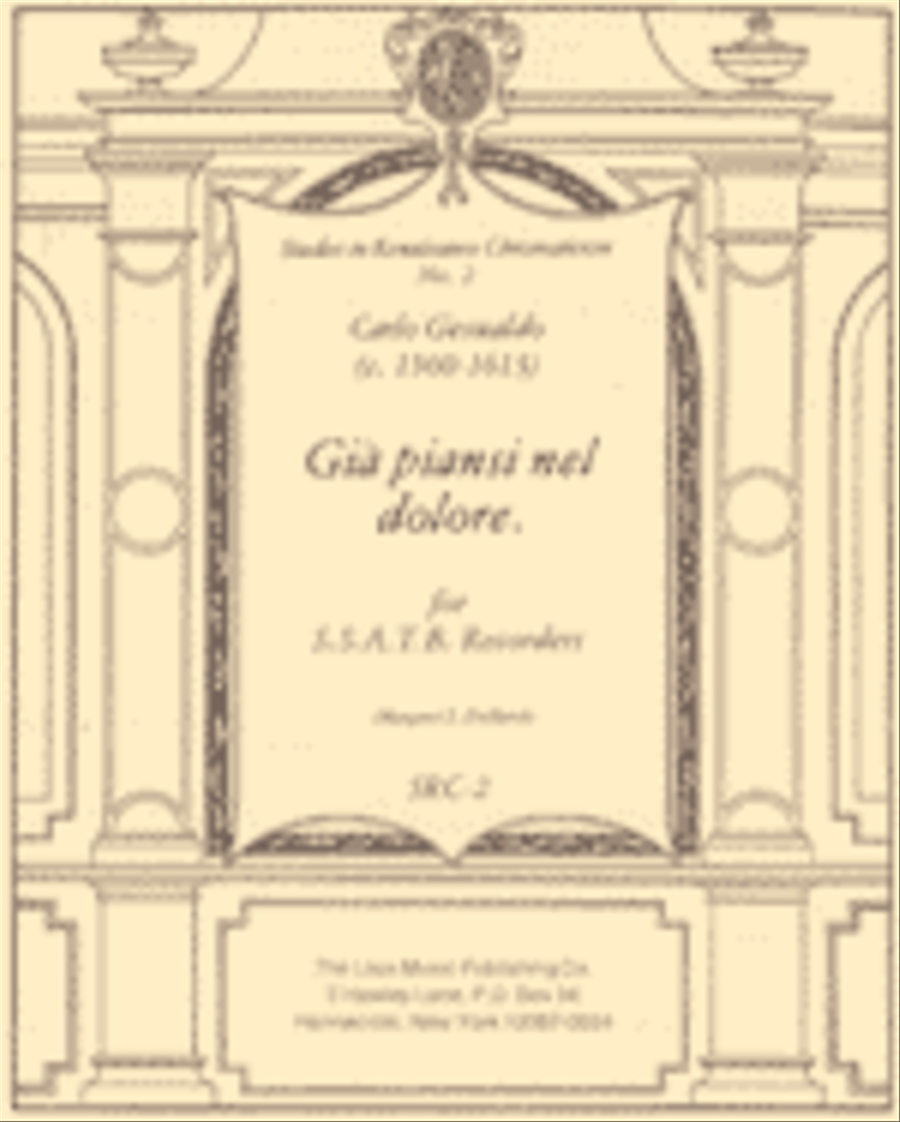 Gia piansi nel dolore Gia piansi nel dolore Recorder scores gallery preview page 1