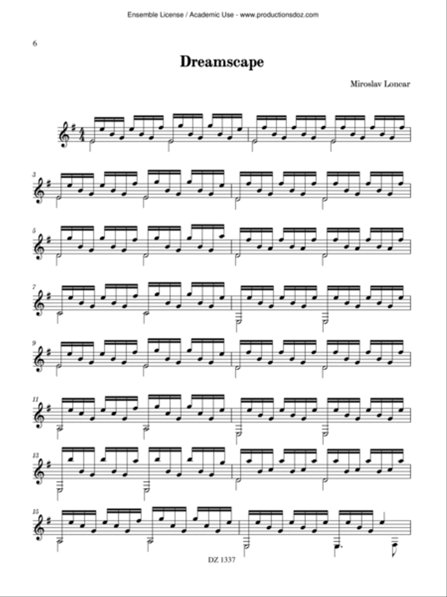 Dreams and Memories Classical Guitar scores gallery preview page 6