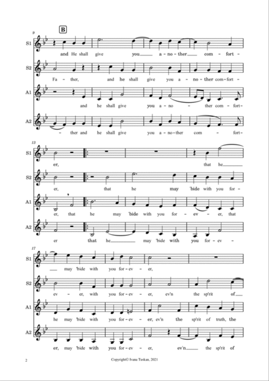 If Ye Love Me, for SSAA ensemble SSAA scores gallery preview page 2