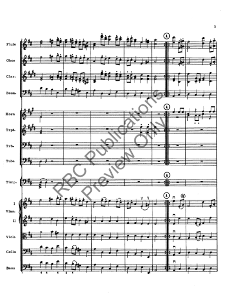 Gavotte One And Two Suite In D (Score) Full Orchestra scores gallery preview page 4