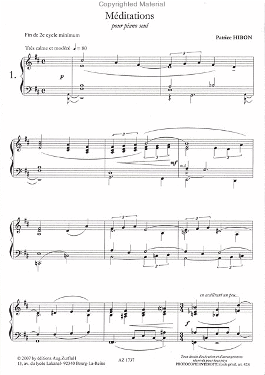 Meditations Piano Solo scores gallery preview page 2