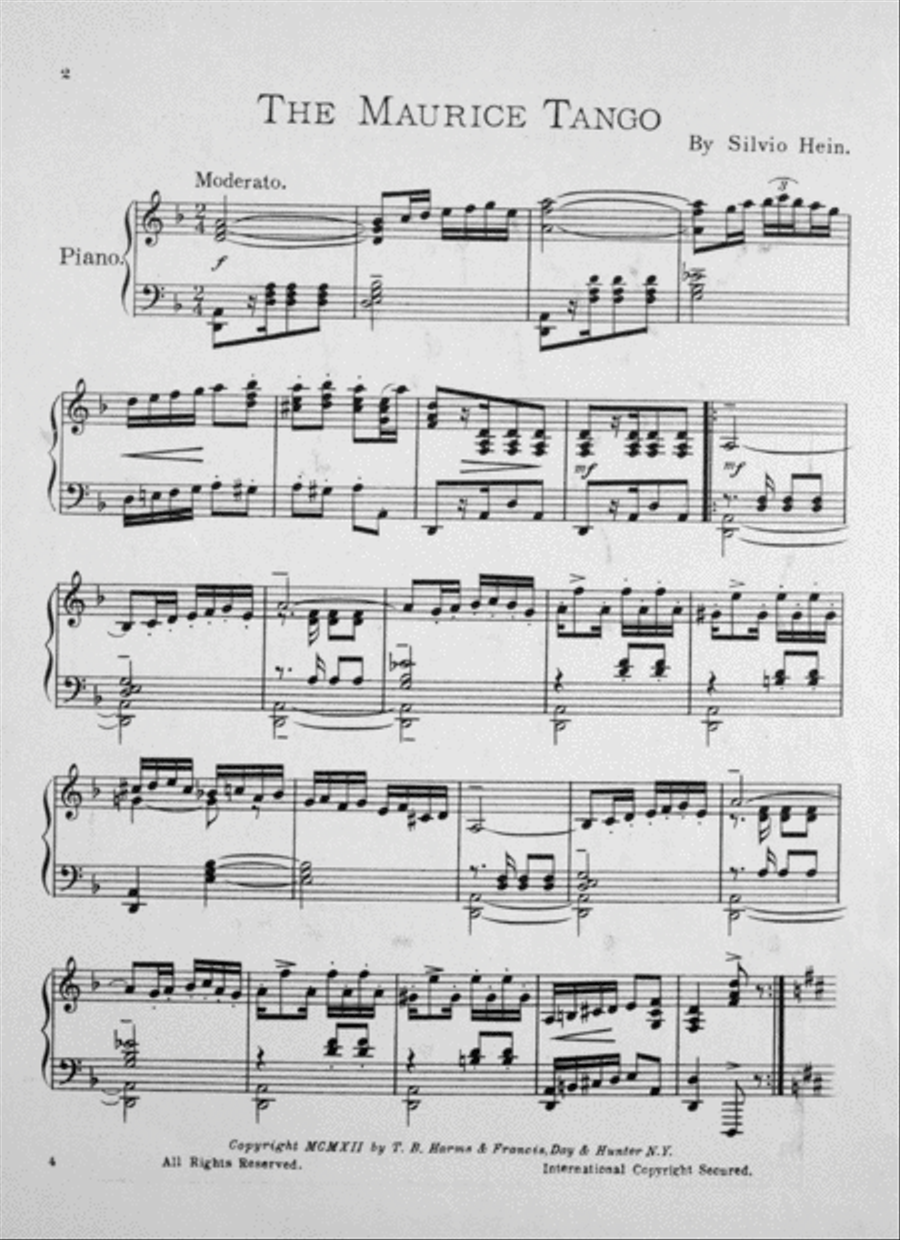 The Tango Del Maurice Piano Solo scores gallery preview page 2