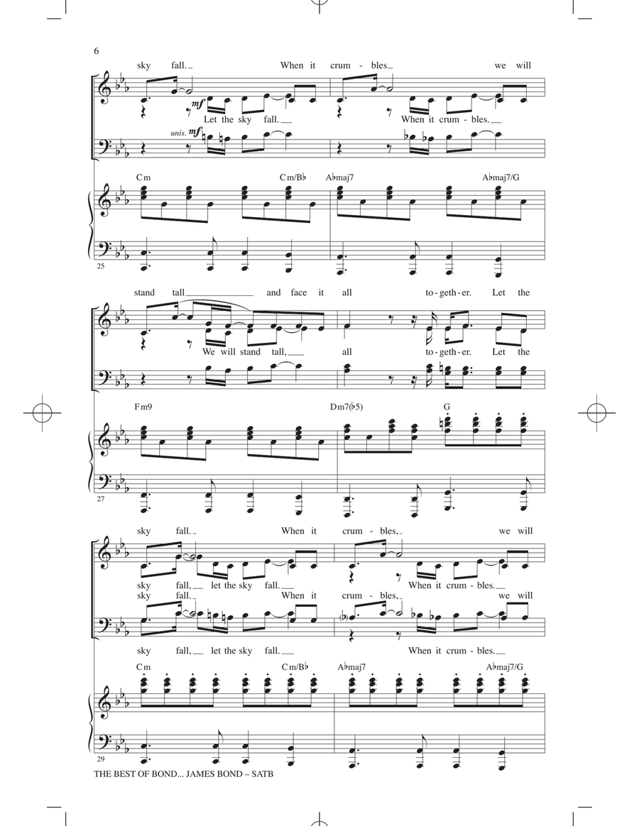 The Best of Bond... James Bond (Choral Medley) 4-Part scores gallery preview page 5
