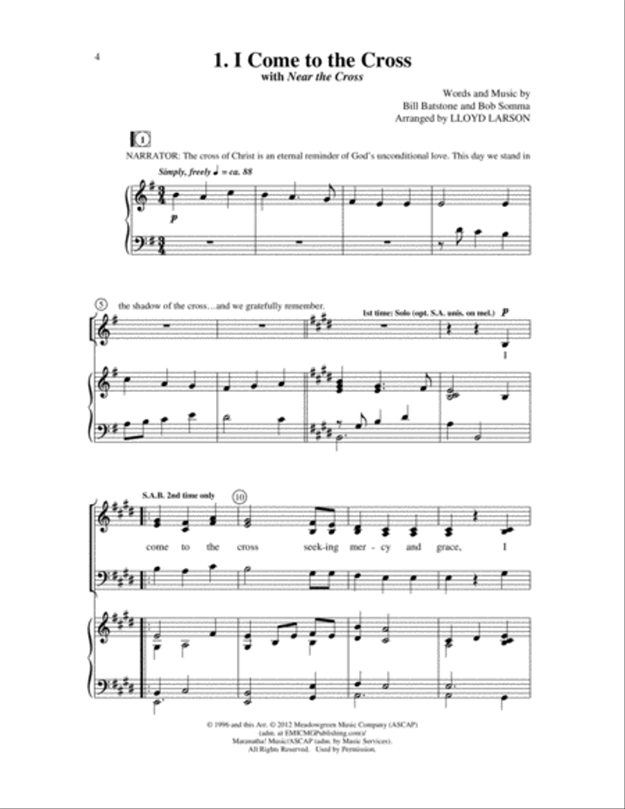 Shadow of the Cross 3-Part scores gallery preview page 2