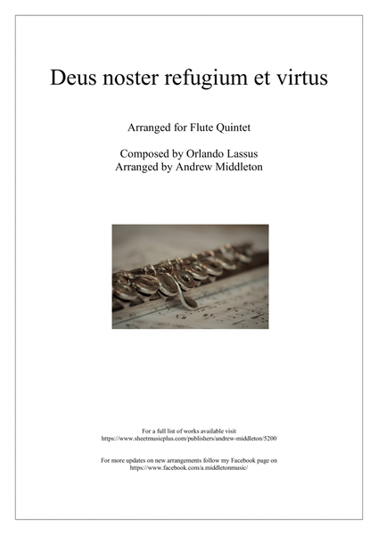 Deus noster refugium et virtus arranged for Flute Quintet image number null