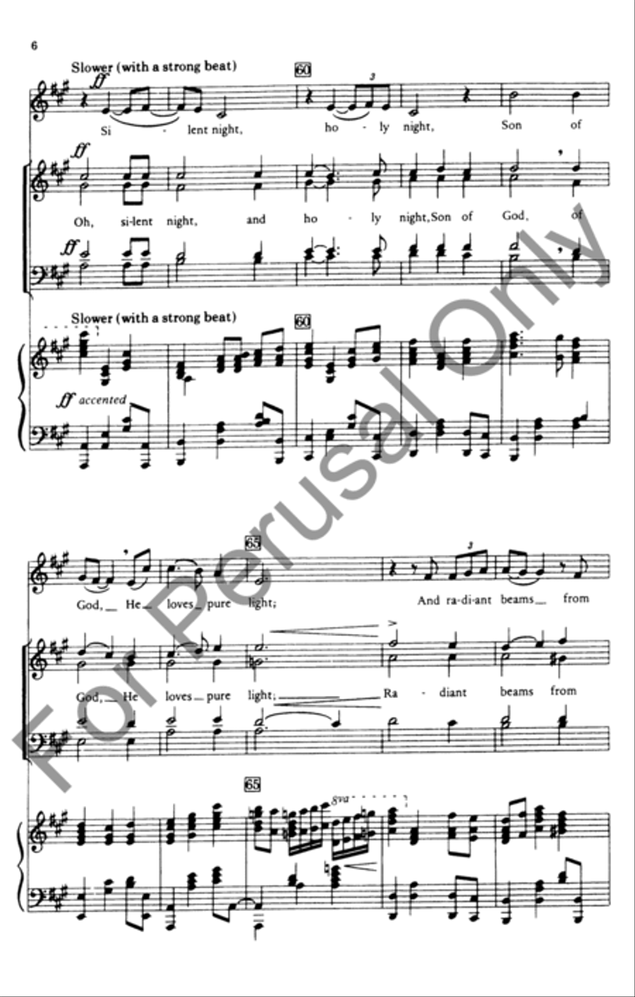 Silent Night 4-Part scores gallery preview page 6