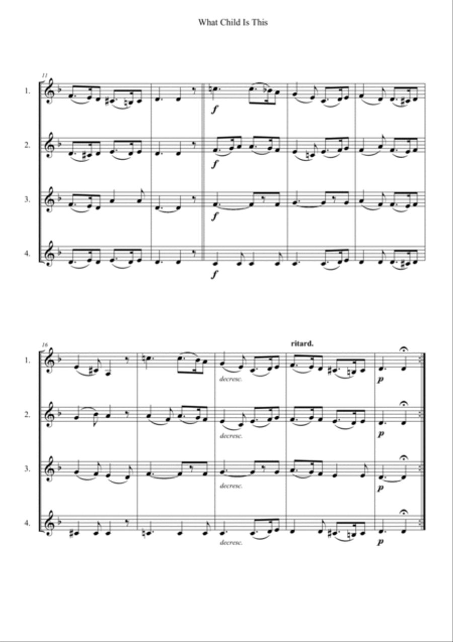 What Child Is This Trumpet Solo scores gallery preview page 2