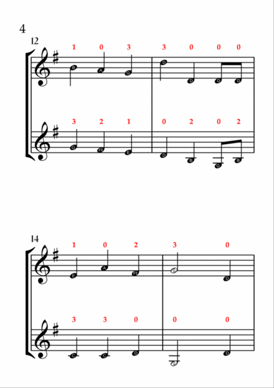 We Wish You a Merry Christmas (VIOLIN DUET - EASY LEVEL) String Duet scores gallery preview page 5